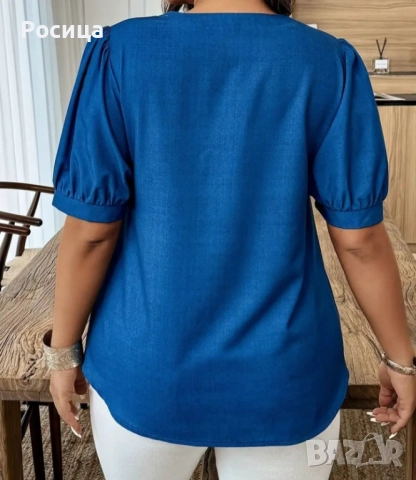Дамска блуза с къс ръкав размер 3ХЛ нова, снимка 2 - Туники - 51609239