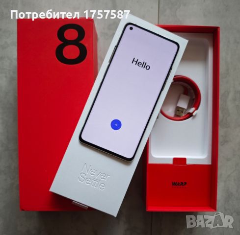 Телефон OnePlus 8 8GB RAM 128GB ROM Dual SIM 5G, снимка 2 - Други - 45932327