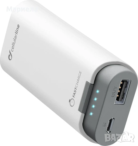 Универсално, мощно и бързо преносимо зарядно / Cellularline Freepower 5200, снимка 5 - Външни батерии - 50471816