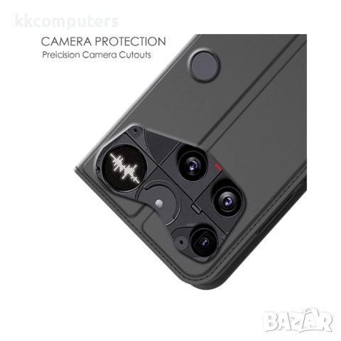 DUX DUCIS Кожен калъф за Nothing Phone (3) 5G- Държач за Карти и Стойка, вкл. Протектор, 4 Цвята, снимка 8 - Калъфи, кейсове - 52659608