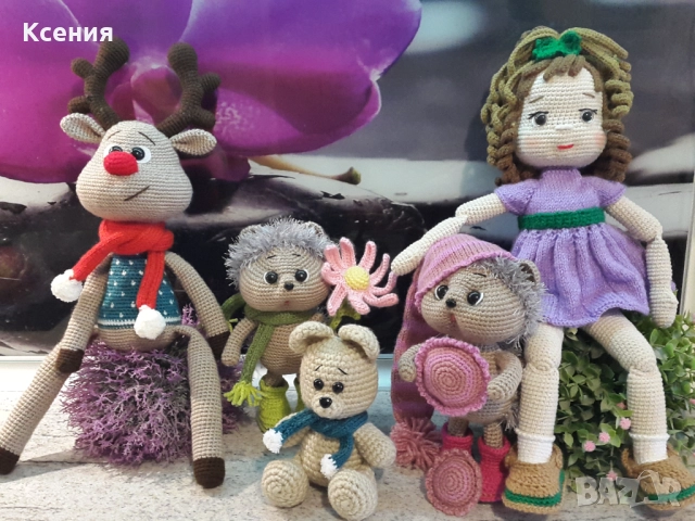 Плетена играчка ”Таралеж с лайка”, Плетени, ръчно изработени, прекрасен подарък, снимка 10 - Плюшени играчки - 52509936