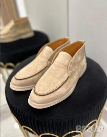 мъжки мокасини от естествен велур loro piana