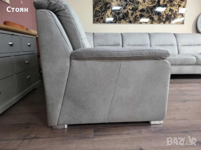 ПРОМОЦИЯ!!! Светло сив ъглов диван от плат PP-HS10002, снимка 12 - Дивани и мека мебел - 52826945