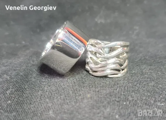 Дамски сребърни пръстени проба 925. Размер: 54-53, снимка 2 - Пръстени - 49829813