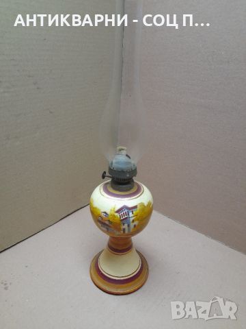 Стара Дървена Газова лампа Фенер.