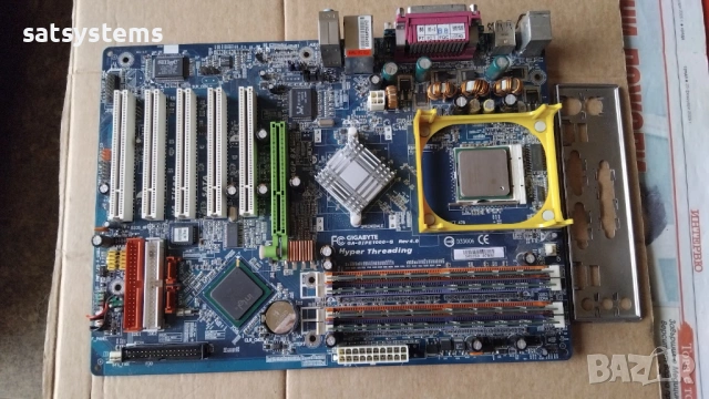 Дънна платка Gigabyte GA-8IPE1000-G REV:4.0 Socket 478 CPU+FAN+RAM, снимка 3 - Дънни платки - 54088020