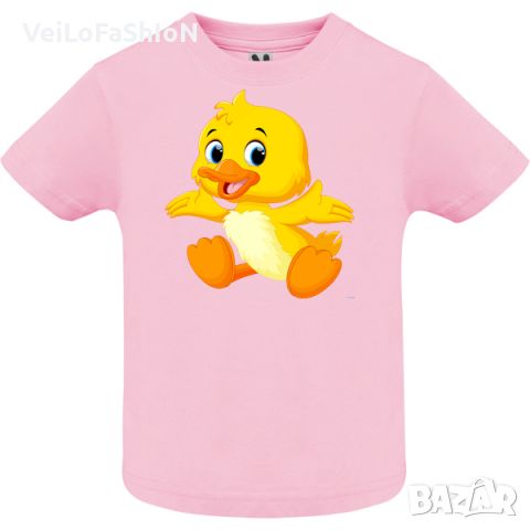 Нова бебешка тениска в розов цвят с Пате