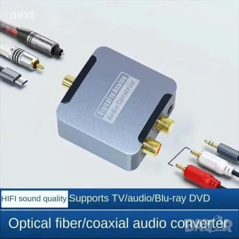 Цифрово-аналогов преобразувател DAC Optical Toslink / SPDIF към RCA, снимка 4 - Ресийвъри, усилватели, смесителни пултове - 53258598