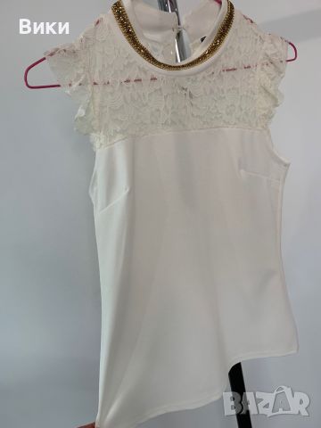 Елегантна блуза размер S/M, снимка 7 - Тениски - 45780750
