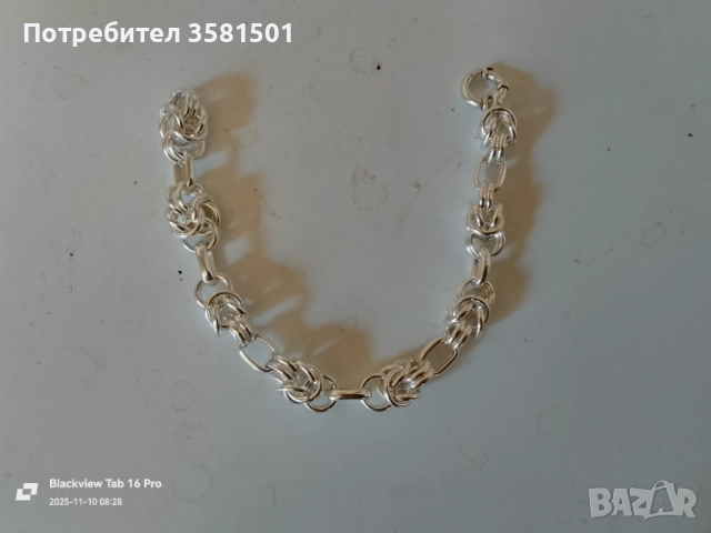 Сребърна Гривна-30грама.🇧🇬, снимка 7 - Гривни - 52358526