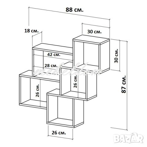 Етажерка за стена,етажерки(код-0263), снимка 5 - Етажерки - 24323284