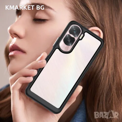 Honor 90 Lite Силиконов Калъф Transparent TPU и Протектор, снимка 1 - Калъфи, кейсове - 47875000