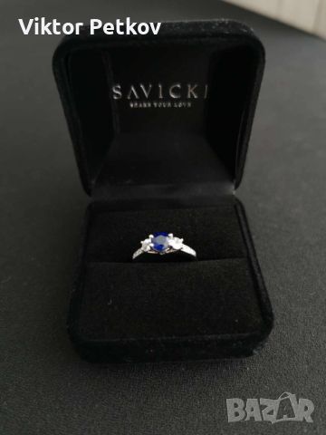 Годежен пръстен SAVICKI бяло злато, снимка 6 - Пръстени - 45493490