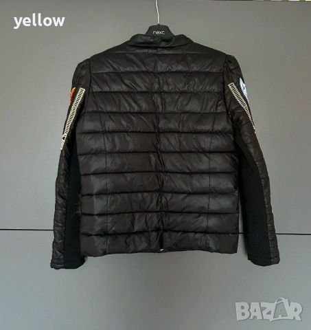 Черно яке с пух, снимка 4 - Якета - 53503516