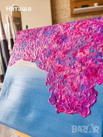 Картина на платно 20х20 с акрил, снимка 3 - Картини - 52217571