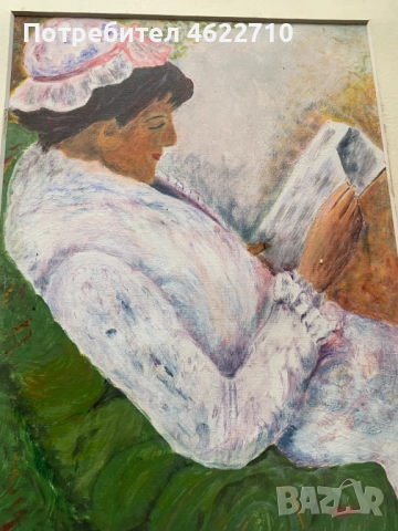 картина жена чете книга , снимка 3 - Картини - 52458118