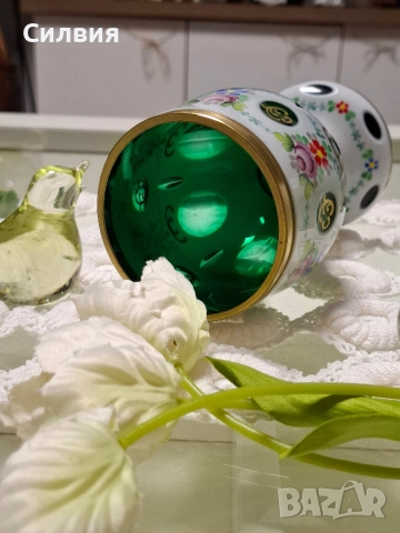 Ваза Bohemia , снимка 3 - Антикварни и старинни предмети - 52718675