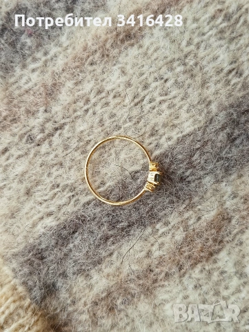 Швейцарски златен пръстен, 18 карата, снимка 2 - Пръстени - 54212713