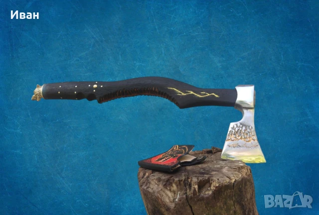Брадва вълк томахавка ловна къмпинг риболов брадвичка , снимка 6 - Екипировка - 43144982