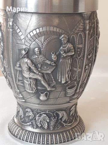 Немски чаши за вино и ракия от калай Antik*Vintage, снимка 5 - Антикварни и старинни предмети - 45097359