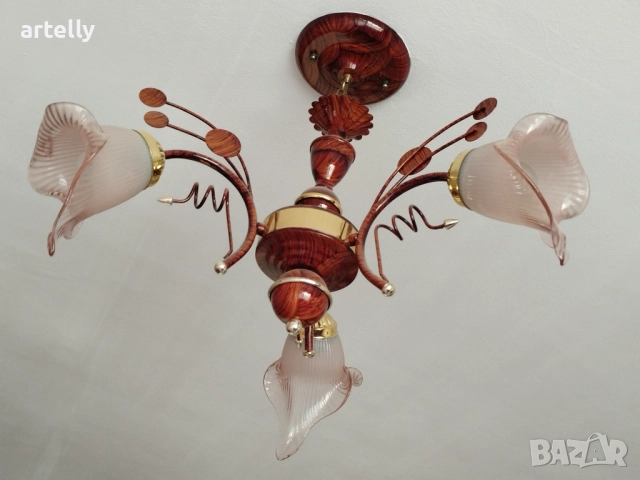 Античен полилей с 3 осветителни тела