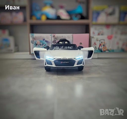 ТОП ЦЕНА!НОВО!Акумулаторна кола Audi R8 с 12V батерия,меки гуми,USB, снимка 4 - Детски велосипеди, триколки и коли - 51361741