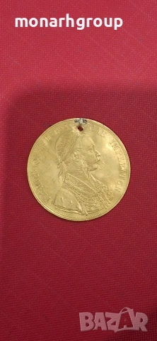 Златна монета 4 австрийски дуката Франц Йосиф