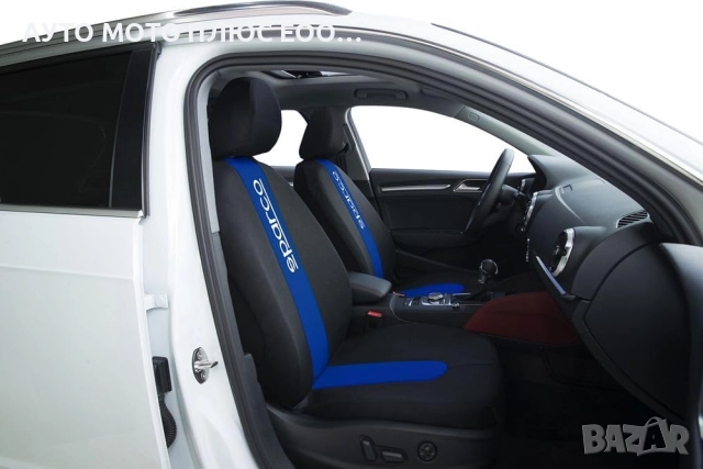 Комплект калъфи за седалки SPARCO - Черно/Синьо - 2мм Пяна., снимка 3 - Аксесоари и консумативи - 52666466