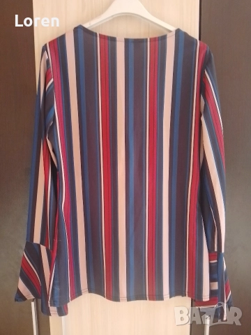 *Bodyflirt boutique*Блуза на раета с модни чарлстон ръкави и дълбоко деколте, снимка 2 - Блузи с дълъг ръкав и пуловери - 52907994