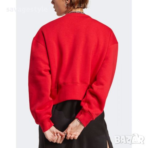 Дамска блуза ADIDAS Originals Adicolor Essentials Crew Sweatshirt Red, снимка 2 - Блузи с дълъг ръкав и пуловери - 46672762