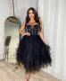 Ефектна черна рокля с бюстие, снимка 2