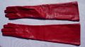 Дълги Червени Ръкавици От Изкуствена Кожа Размер S , снимка 8