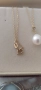 Златно колие с естествена перла 14к , снимка 2