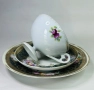 Japanese  Circa 1908-1921 Gilded Moriage Hand Painted Tea Cup & Saucer Trio Код P1610, снимка 3