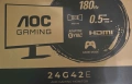 Монитор АOC 24G42E, 23.8", Full HD, 180 HZ HDR 10 32м Гаранция, снимка 1