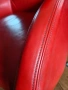 Montis,Червен кожен фотьойл модел.Loge, проектиран от нидерландски дизайнер Герард ван ден Берг, снимка 5