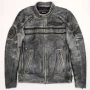Harley Davidson Spencer Оригинално Кожено Яке Износен Захабен Изцапан Ефект M, снимка 1