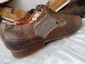 мъжки обувки от естествена кожа DANIEL HECHTER® MEN´S LEATHER LOW SHOES - COGNAC BROWN, N- 43 - 44, снимка 9