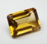 Рядък голям 15.39кт естествен жълт цитрин – VVS чистота, емералд кът, Африка! Нов!, снимка 6