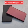 Honor Magic 8 Lite калъф страничен отваряем черен и бордо, снимка 1