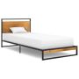 vidaXL Рамка за легло, метал, 90x200 см(SKU:324862, снимка 1 - Спални и легла - 45593881