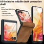 Кожен Калъф + Скрийн Протектор за Motorola Razr 60 Ultra 5G – Черен / Кафяв, Сгъваем Дизайн, снимка 7