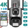 Външна Охранителна WiFi камера с двоен обектив и 8x Zoom - 3x 3MP + 128GB microSD карта, снимка 6