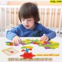 Детска образователна игра Монтесори с цветни геометрични фигури от 155 части - КОД 3559, снимка 7