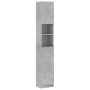 vidaXL Шкаф за баня, бетонно сив, 32x25,5x190 см, ПДЧ(SKU:802880