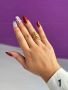 Красив дамски пръстен от неръждаема стомана с изящни извивки, снимка 3