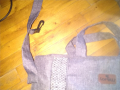 Сива маркова чанта Лорелли за през рамо промазан плат нова 43х32х15см, снимка 3