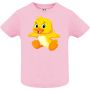 Нова бебешка тениска в розов цвят с Пате, снимка 1 - Бебешки блузки - 45114765
