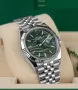 Rolex Datejust 36mm Steel Olive Green Palm Motif Automatic Дамски Различни Варианти, снимка 3