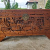 Античен дървен сандък, снимка 1 - Други ценни предмети - 45541945